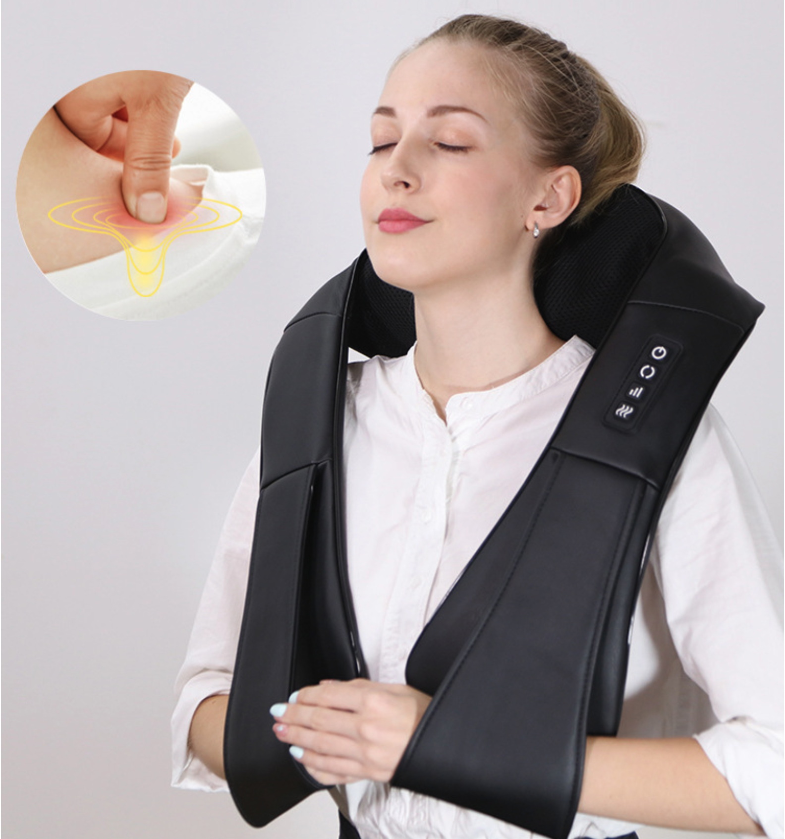 Многофункциональный массажер для шеи и плеч с функцией нагрева и разминания - Image 2