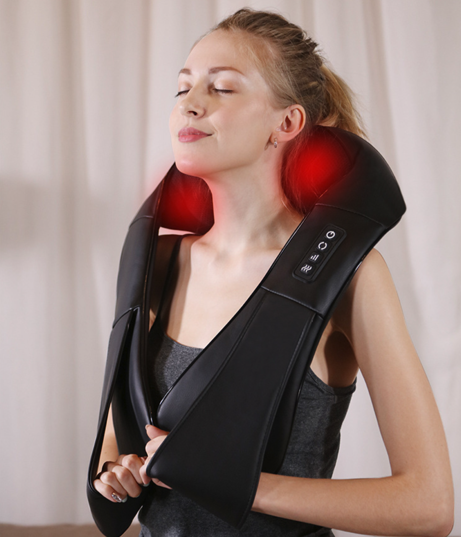 Многофункциональный массажер для шеи и плеч с функцией нагрева и разминания