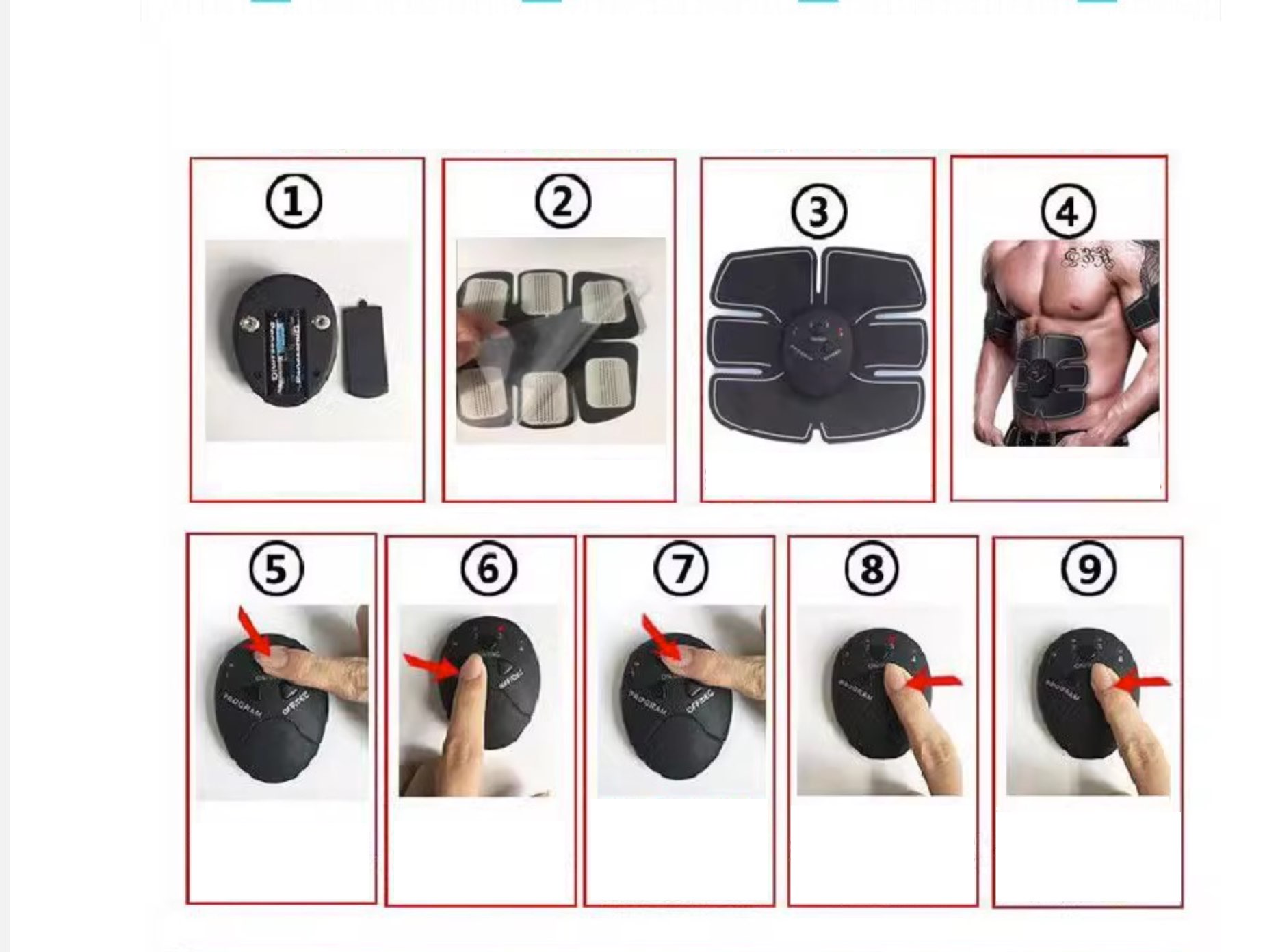 EMS-набор: аккумуляторный абс+бьюти-машина для ягодиц и пресса — 6‑секций, 15 уровней, USB + пульт - Image 12